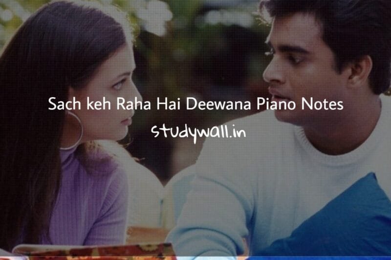 Sach keh Raha Hai Deewana Easy Piano Notes
